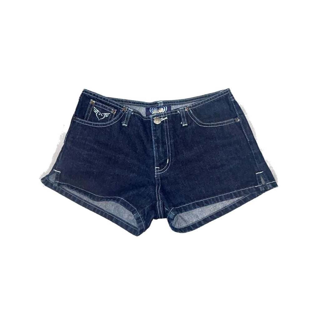 Vintage Angels Y2K Dark Wash Denim Mini Booty Shorts Sz 3
